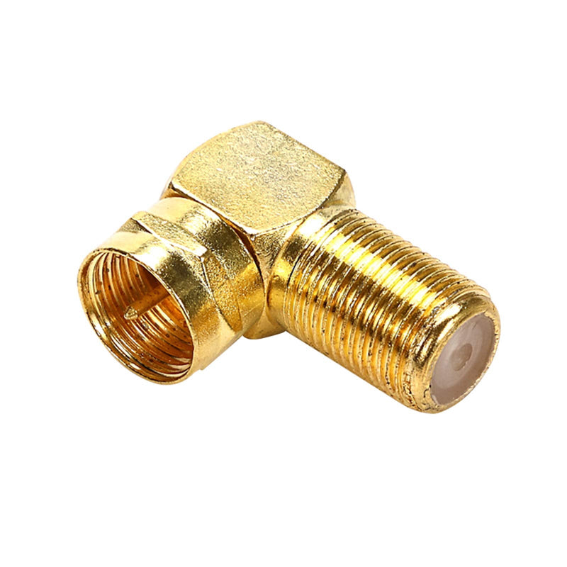 TLS.Eagle F Type Right Angle 90 Degree Male to Female Cable Connector Coax Adapter Pack of 5