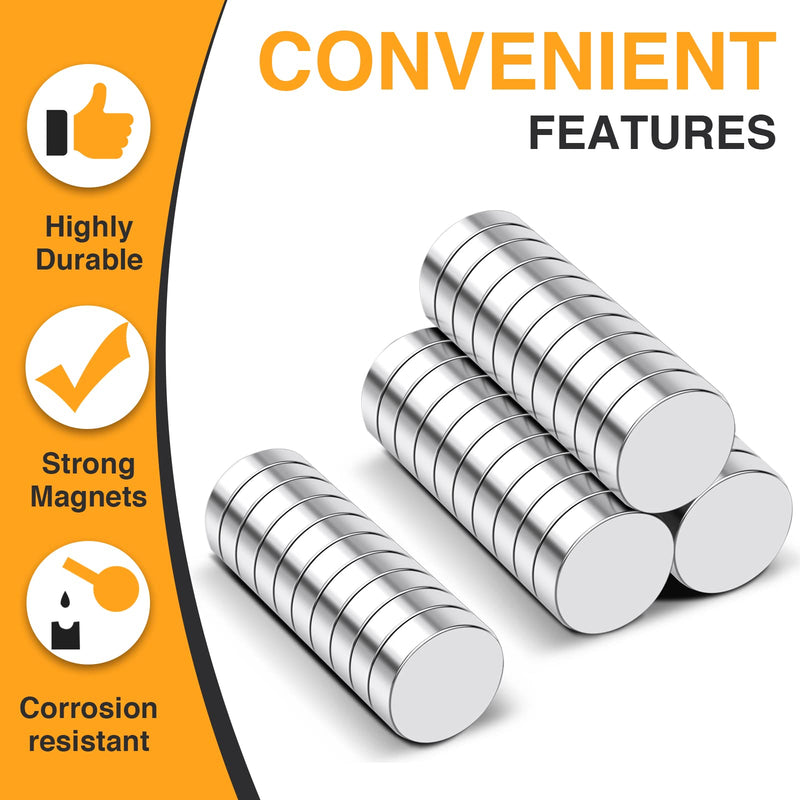 TRYMAG Refrigerator Magnets, 40Pcs Small Round Rare Earth Magnets, Tiny Strong Neodymium Disc Magnets for Whiteboard, Fridge, Office, Hobbies, Crafts and Billboard 8mmx3mm
