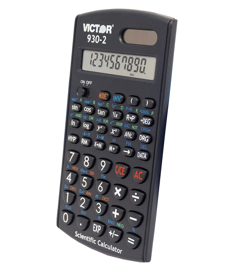 Victor-930-2 Scientific Calculator, 1Line Display-Black and Silver , 3 x 5