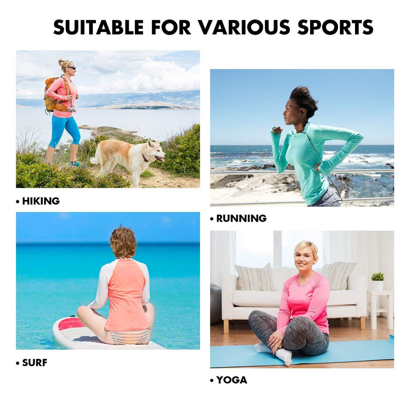 BALEAF Women's Long Sleeve Shirts UPF 50+ Sun Protection SPF Quick Dry Lightweight T-Shirt Outdoor Hiking Runing Fishing A01-blue X-Small