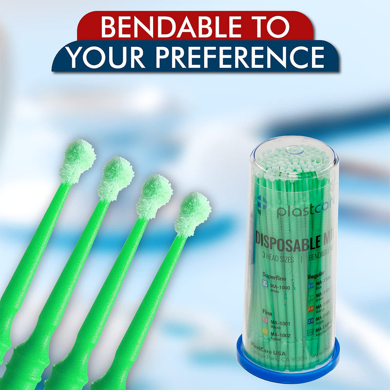 400 Green Regular Disposable Micro Applicator Dental Bendable Brushes