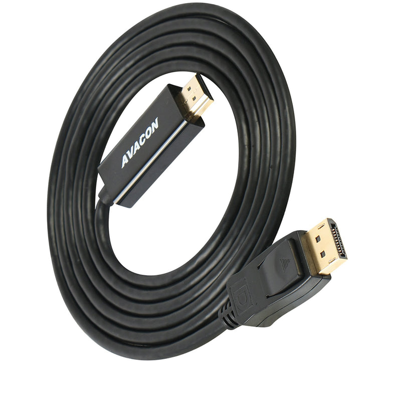DisplayPort to HDMI 15 Feet Gold-Plated Cable, Avacon Display Port to HDMI Adapter Male to Male Black 1 PACK