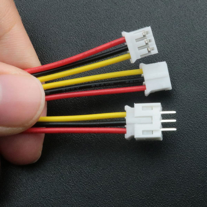 JST Connector Wire ITROLLE 30PCS Mini Micro JST 2.0 PH 3-Pin Female Connectors Plugs with 15cm Wires Cables and Male Plug