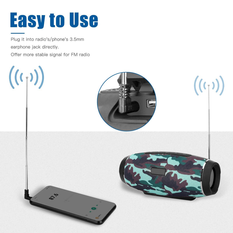ENUODA 3.5mm FM Radio Antenna 4 Sections Telescoping Antenna 8.2cm/24.5cm,for Mobile Cell Phone,Teenage Engineering OP-1 and Other Electronics Products 3.5mm Port FM Radio Receiver