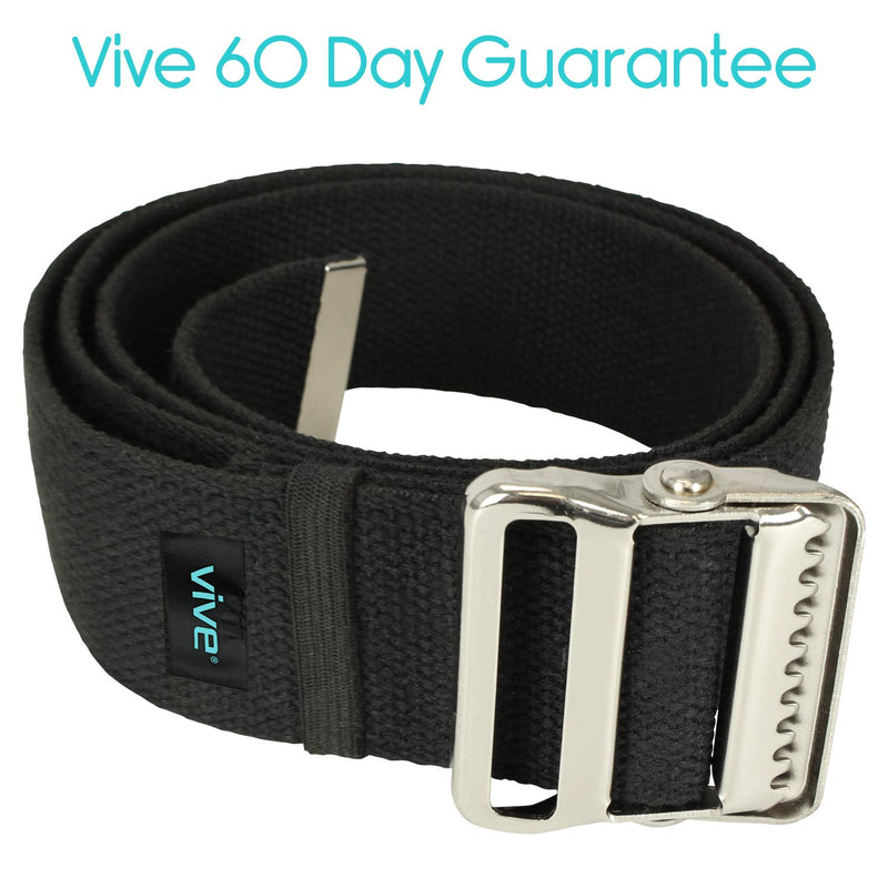 Vive Gait Belt (60 Inch) - Transfer Assist Device for Seniors, Elderly, Bariatric, Occupational and Physical Therapy - Medical Nursing Safety