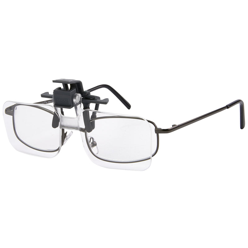 Carson Clip and Flip, Clip-On, Flip-Up Magnifying Lenses For Fly Tying, Reading, Hobby, Crafts and Other Low Vision Tasks 1.5x Power (+2.25 Diopters)