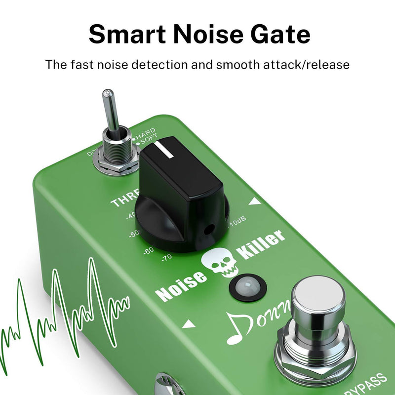 Donner Noise Gate Pedal, Noise Killer Guitar Pedal Noise Suppressor Effect 2 Modes for Electric Guitar and Bass True Bypass