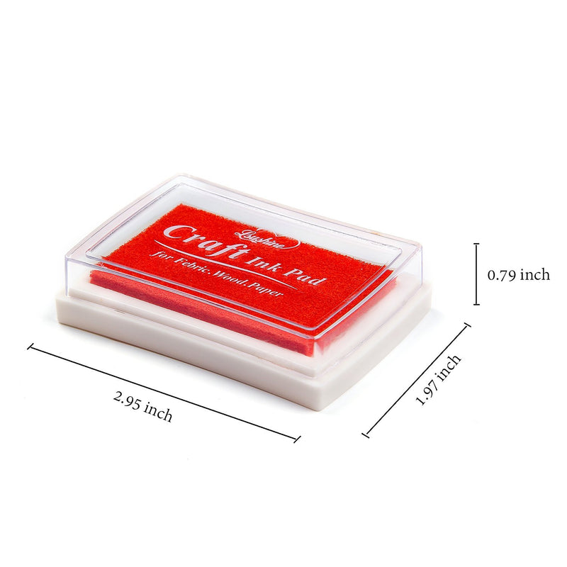 Lsushine Craft Ink Pad Stamps Partner Diy Color,15 Color Craft Ink Pad for Stamps, Paper, Wood Fabric (pack of 15)