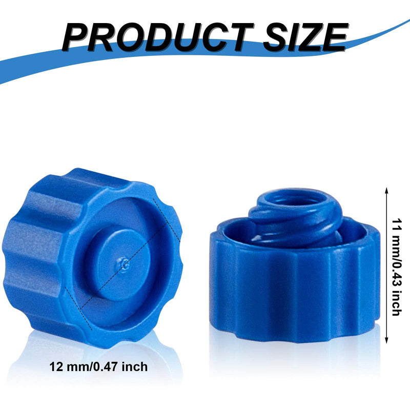 50 Pieces Easy Syringe Tip Cap Luer Lock Dispensing Needle Tip Cap Blue Syringe Cap with Storage Box (50 Pieces)