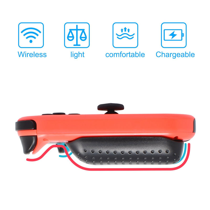 Wireless Keyboard Compatible for Nintendo Switch, Wireless Gamepad Chatpad Message Keyboard for Switch, 2.4G USB Rechargable Handheld Remote Control Keyboard for Switch with a 2.4G Receiver