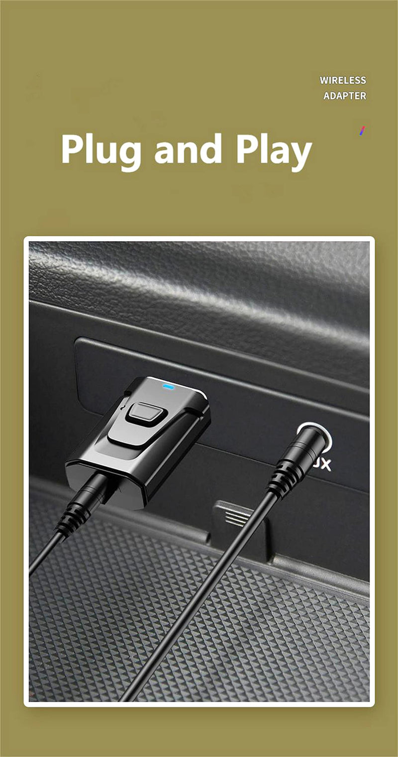SHANFEILU USB Bluetooth 5.0 Adapter 4-in-1 Wireless Stereo Audio Transmitter Receiver Adapter with 3.5mm AUX for Car Aux PC TV Speaker Home Audio System
