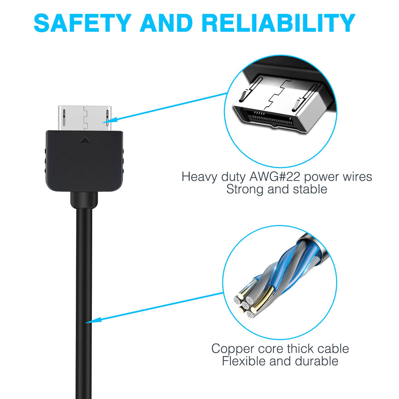 3.9ft PS Vita Charger Cable, 2 in 1 USB Data & Power Charger Cord Replacement for Playstation Vita 1000 (Only Compatible with PSV 1000)