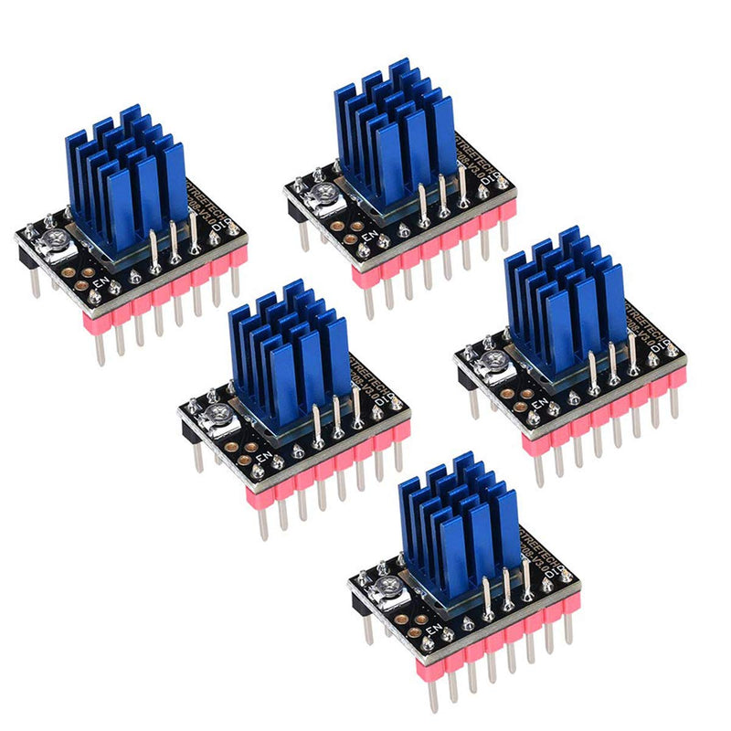 DEVMO 5pcs 3D Printer Part Stepstick Mute TMC2209 V1.2 Stepper Motor Driver with Heatsink for SKR V1.3 MKS GEN L Ramps 1.4/1.5/1.6 3D Printer Control Board(UART Mode)