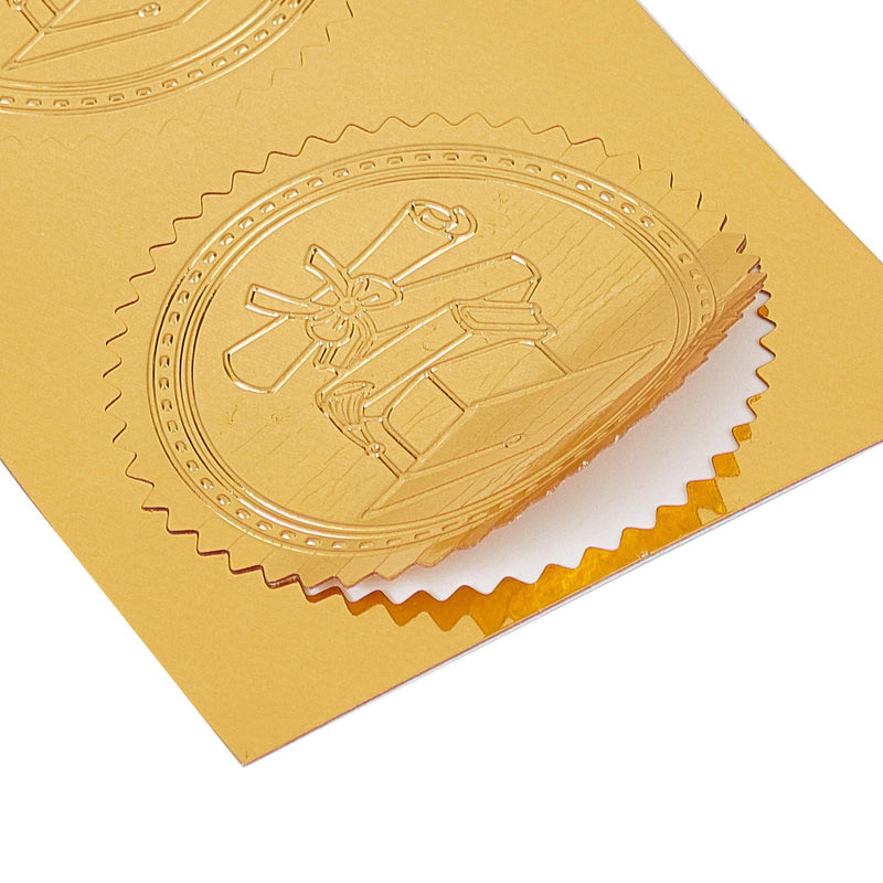 CRASPIRE Embossed Certificate Seals You Make a Difference Self Adhesive Embossed Seals Gold Stickers 100pcs Medal Decoration Labels for Envelopes Diplomas Certificates Awards Graduation