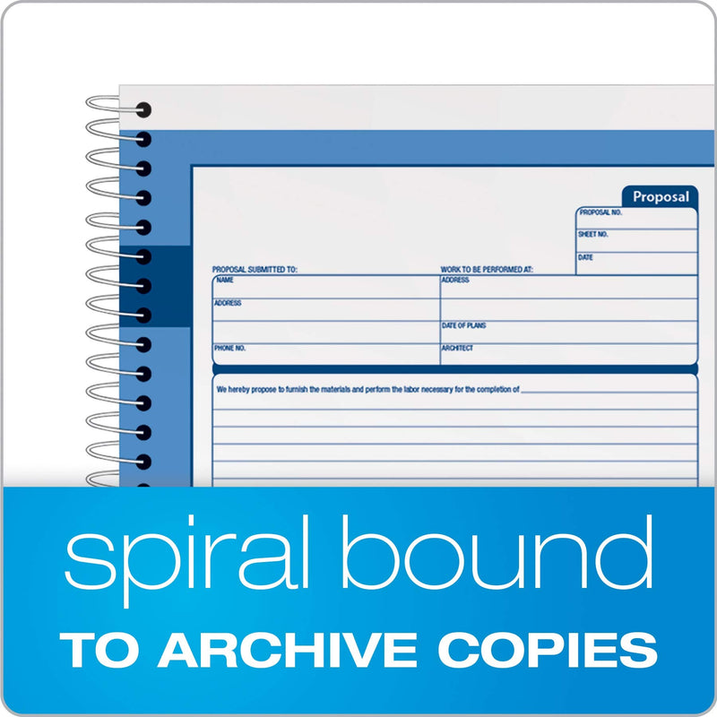 TOPS Proposal Books, 2-Part, Carbonless, Spiral-Bound, 50 Sets, (41850)
