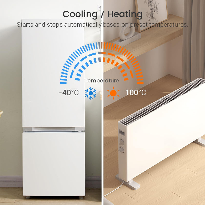 Inkbird ITC-C216T thermostat socket, temperature controller with sensor, temperature controller with timer heating cooling LCD screen, for refrigerator, reptile