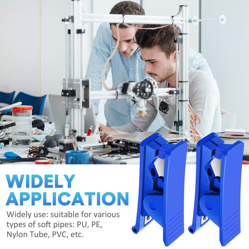 PTFE PlasticTubing Cutter Hose Tube Cutter Pipe Cutter Accurate Tube Cutting Tool for Nylon PVC PU Tube and Hose Cut up to 3/4 Inch OD Tube (Blue,3 Pieces) Blue