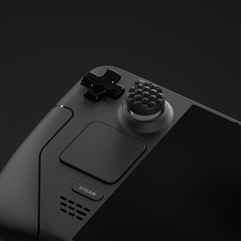 PlayVital Thumb Grip Caps for Steam Deck, Silicone Thumbsticks Grips Joystick Caps for Steam Deck - Diamond Grain & Crack Bomb Design
