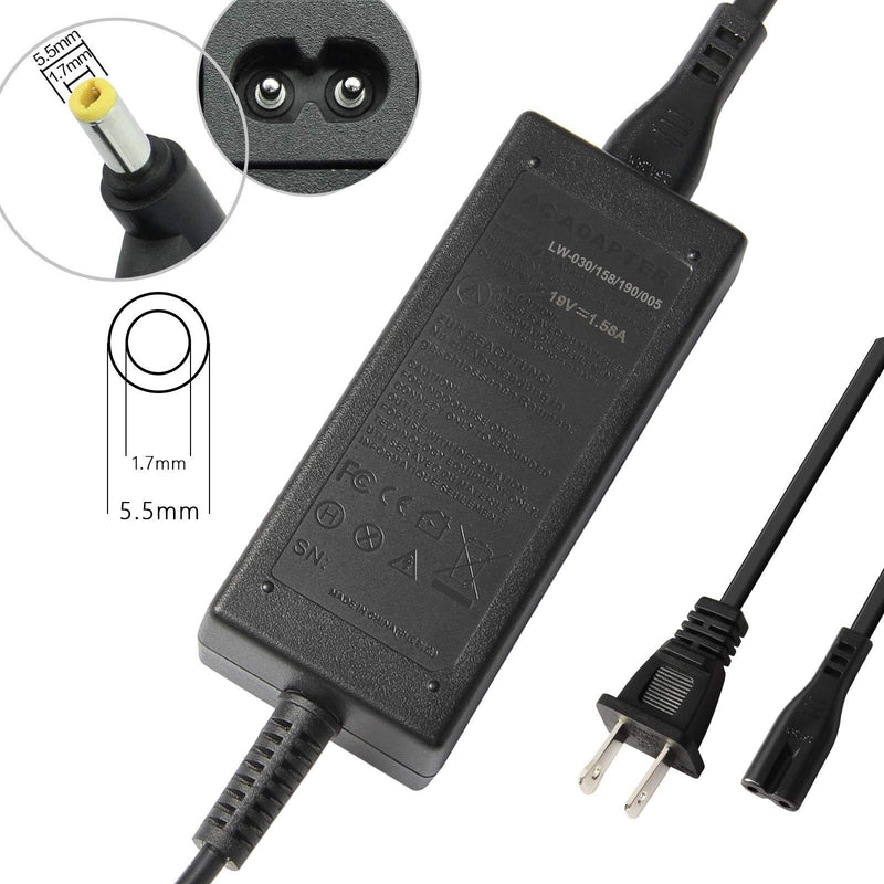 AC Adapter Power Charger Replacement for Dell Inspiron Mini 9 10 10V 12 910 1010 1011 1012 1018 1210 1090-1893 Mini Duo Tablet Vostro A90 Y200J ADP-50SB FSP030-DQDA1 LC.ADT00.006 PP39S 330-2063 30W