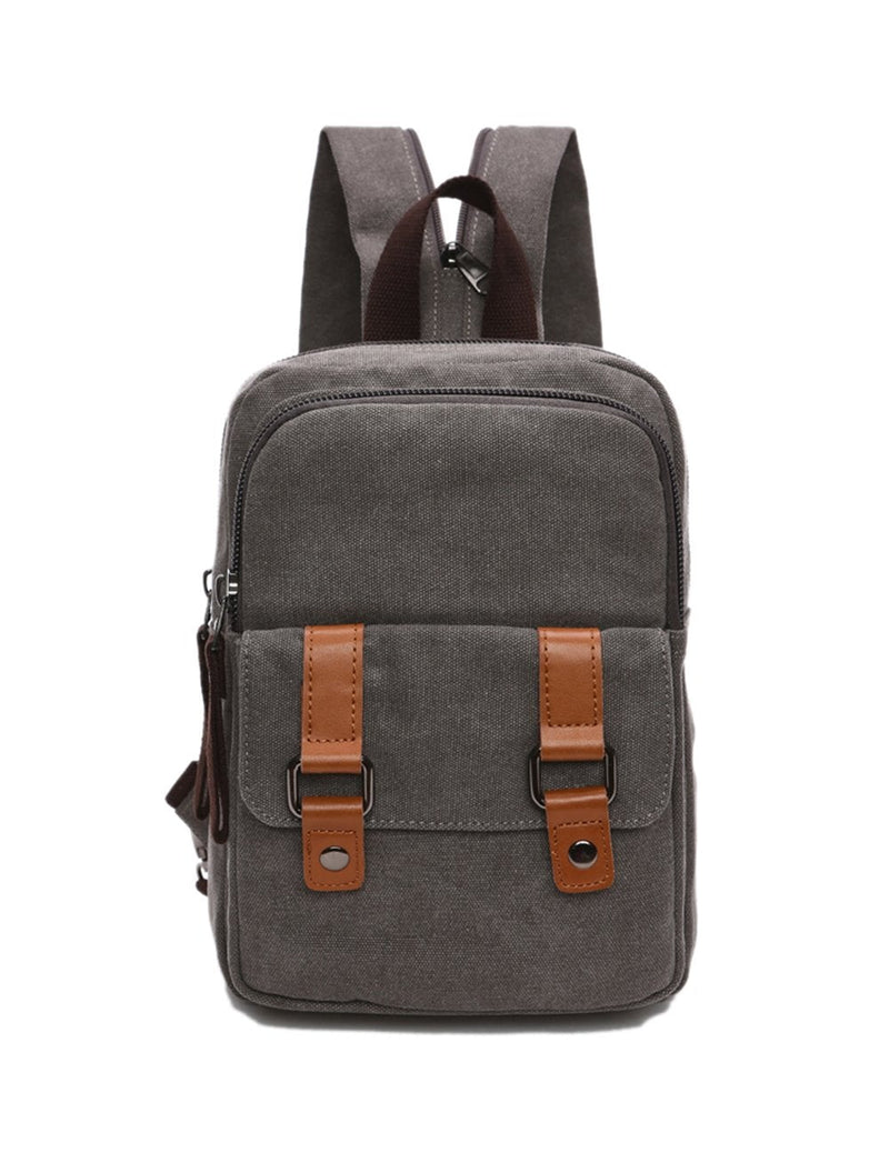 Arbag Small Cute Backpack Vintage Casual Canvas Shoulder Bag Daypack 8528bag,Grey Grey
