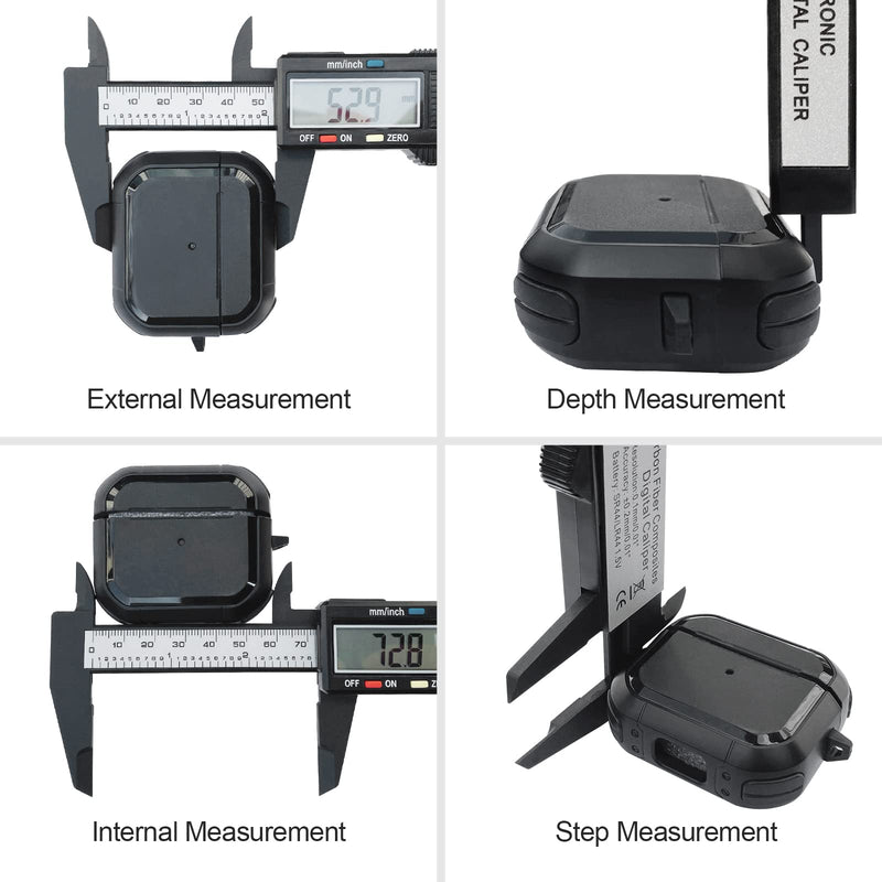 Newaner digital caliper, 150 mm/6" carbon fiber caliper digital with clear LCD and backup battery, professional caliper for outdoor, indoor, depth and step measurement