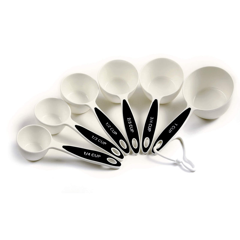 Norpro 3042 Grip-EZ Measuring Cups & Spoons, Set of 12, White/Black