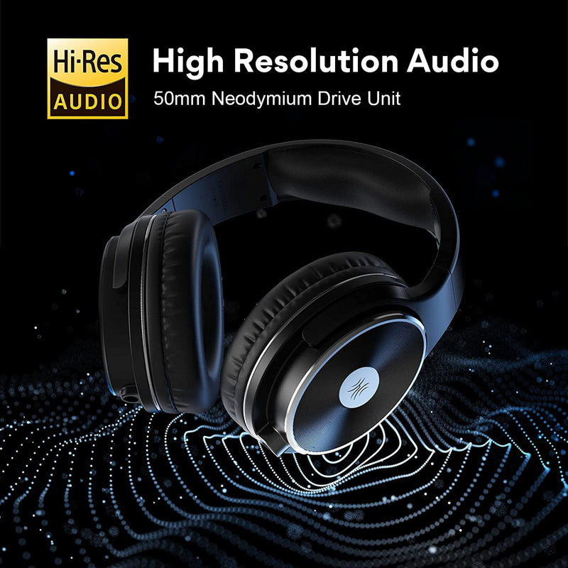 OneOdio Wired Headphones - Over Ear Headphones with Noise Isolation Dual Jack Professional Studio Monitor & Mixing Recording Headphones for Guitar Amp Drum Keyboard Podcast PC Computer Black
