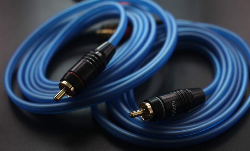 KK Cable Q-P2 18 Gauge OFC Speaker Wire Pair with RCA Male (White & Red) to 2 Pair Banana (4banana) Plugs, Q-P2 (1.5M(4.92ft)) 1.5M(4.92ft)