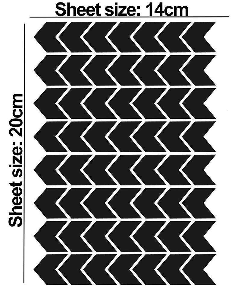 56pcs High Visibility Warning Reflective Stripes Arrows Stickers Bike Decals Black Reflector Highly Night Safety Sign Visibility Universal Self - Adhesive D 50
