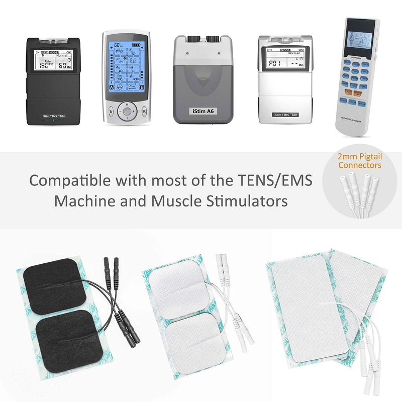 iStim Super Soft 2"x2" TENS Unit Electrodes for TENS Massage EMS - 100% Japanese Gel (2"X2" - 48 Pieces)