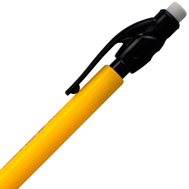 Pentel Prime Mechanical Pencil 0.7mm, Yellow Barrel, Box of 12 (AX7G) Black 12 Pack