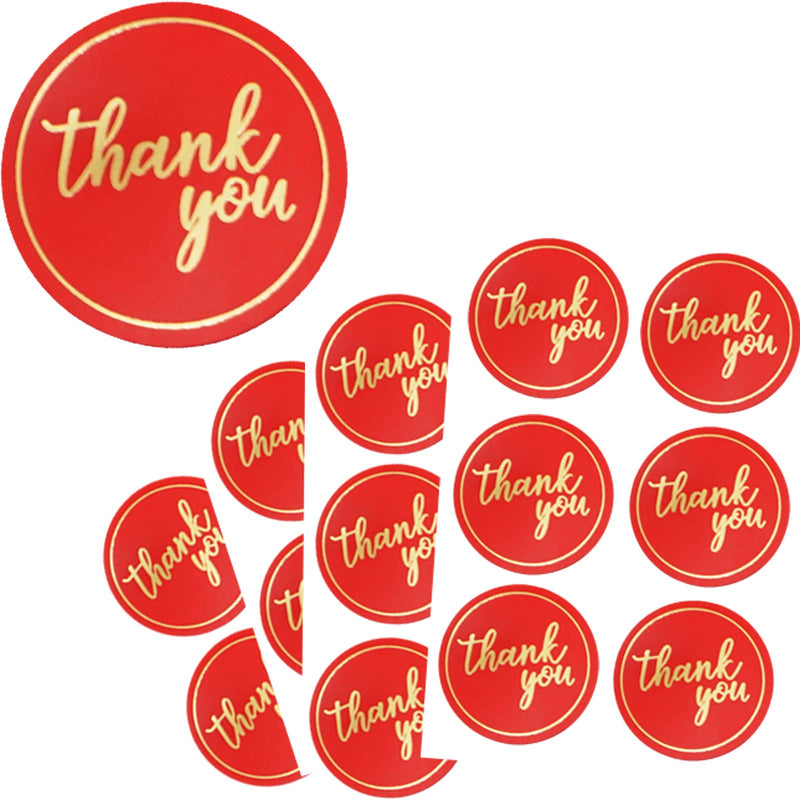 3000 Pcs Thank You Stickers Gold on White/red/Purple Round Labels, 1 inch Used for Small Business, Packages, Gifts, Wedding, Party, Thank You Cards,Handmade Goods 300 Sheets/3000Pcs