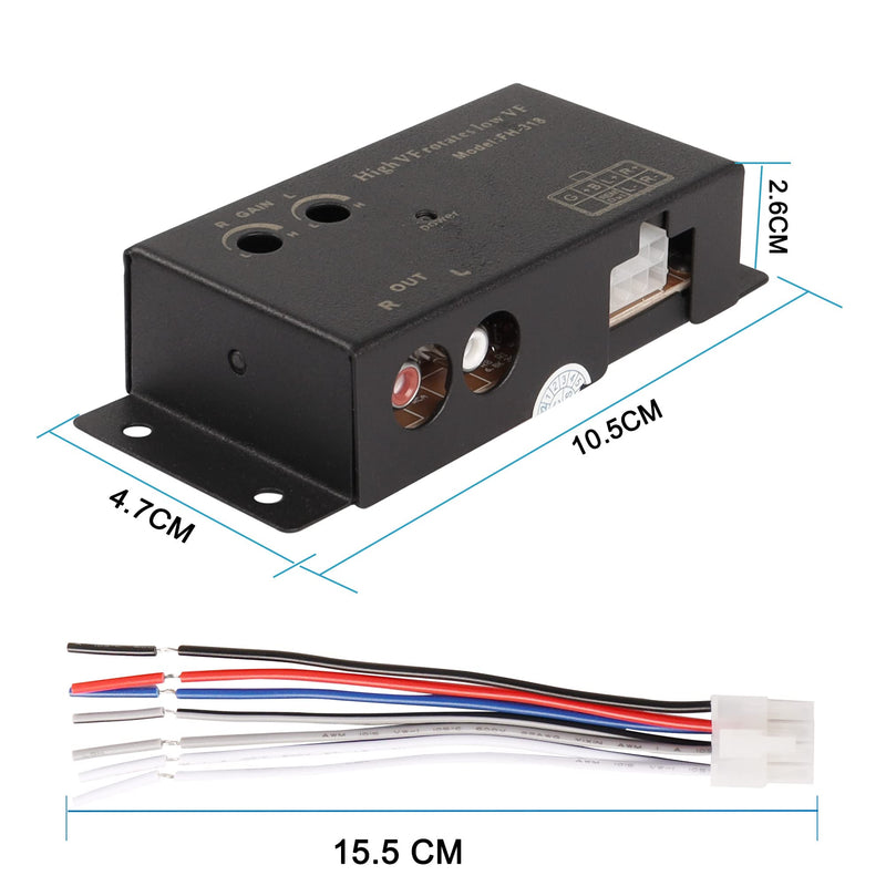 XMSJSIY Car Audio High to Low Converter Adapter Line Input to RCA Stereo Output Coverter for Car Subwoofer Amplifier Stereo -1 Pcs