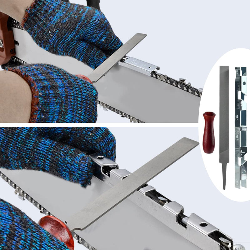 Chainsaw Sharpener 11 Piece Chainsaw Sharpening File Kit, Universal Chainsaw File Set Chainsaw Sharpener Maintenance Kit for Chainsaws, File Kit for Sharpening Saw Chains with Bag