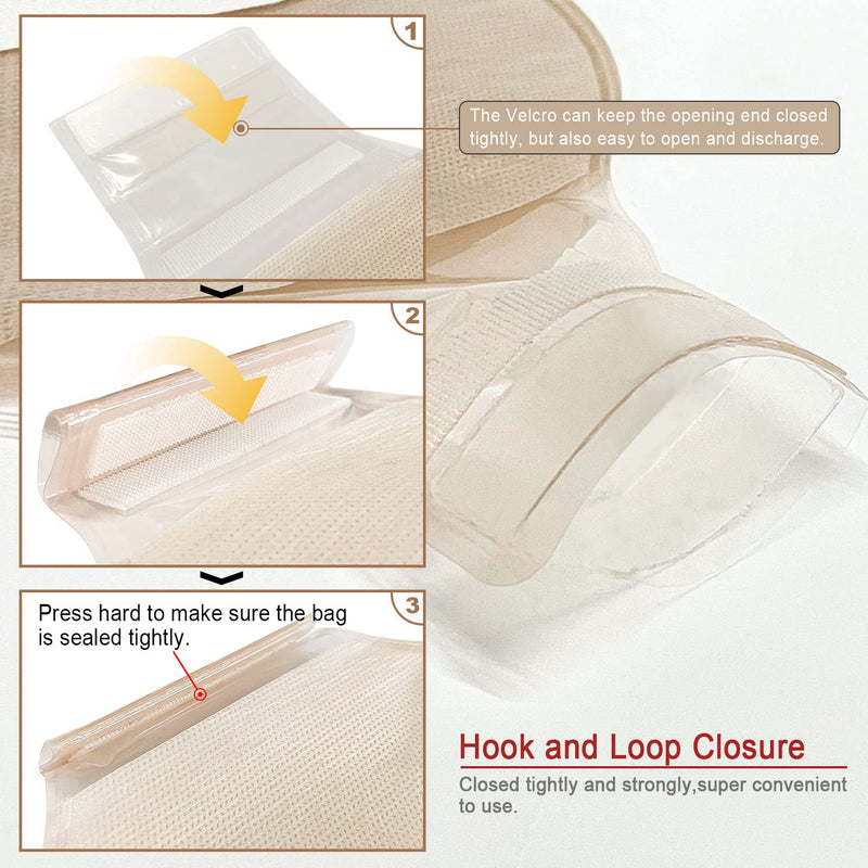 Carbou 21 PCS Ostomy Supplies Colostomy Bags Two Piece Drainable Pouches with Closure 12", Ileostomy Stoma Care,Cut-to-Fit(15pcs Bags+6pcs Barrier) Two Piece Closure
