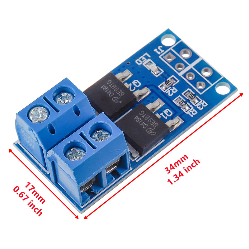 EPLZON MOSFET Switch Drive Module DC 5V-36V 15A(Max 30A) 400W FET Trigger Switch Driving Module Board 0-20KHz PWM Adjustment Electronic Switch Control Board (Pack of 10 Pcs)