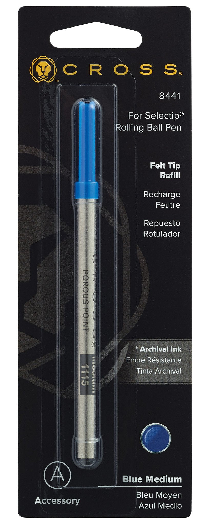 Cross Porous-Point (Felt-Tip) Refill for Selectip Pens Blue