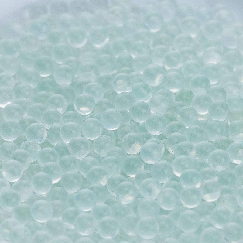 Adamas-Beta Solid Round Clear Glass Boiling Stones Beads, 3mm Diameter, Approx 1000 Beads