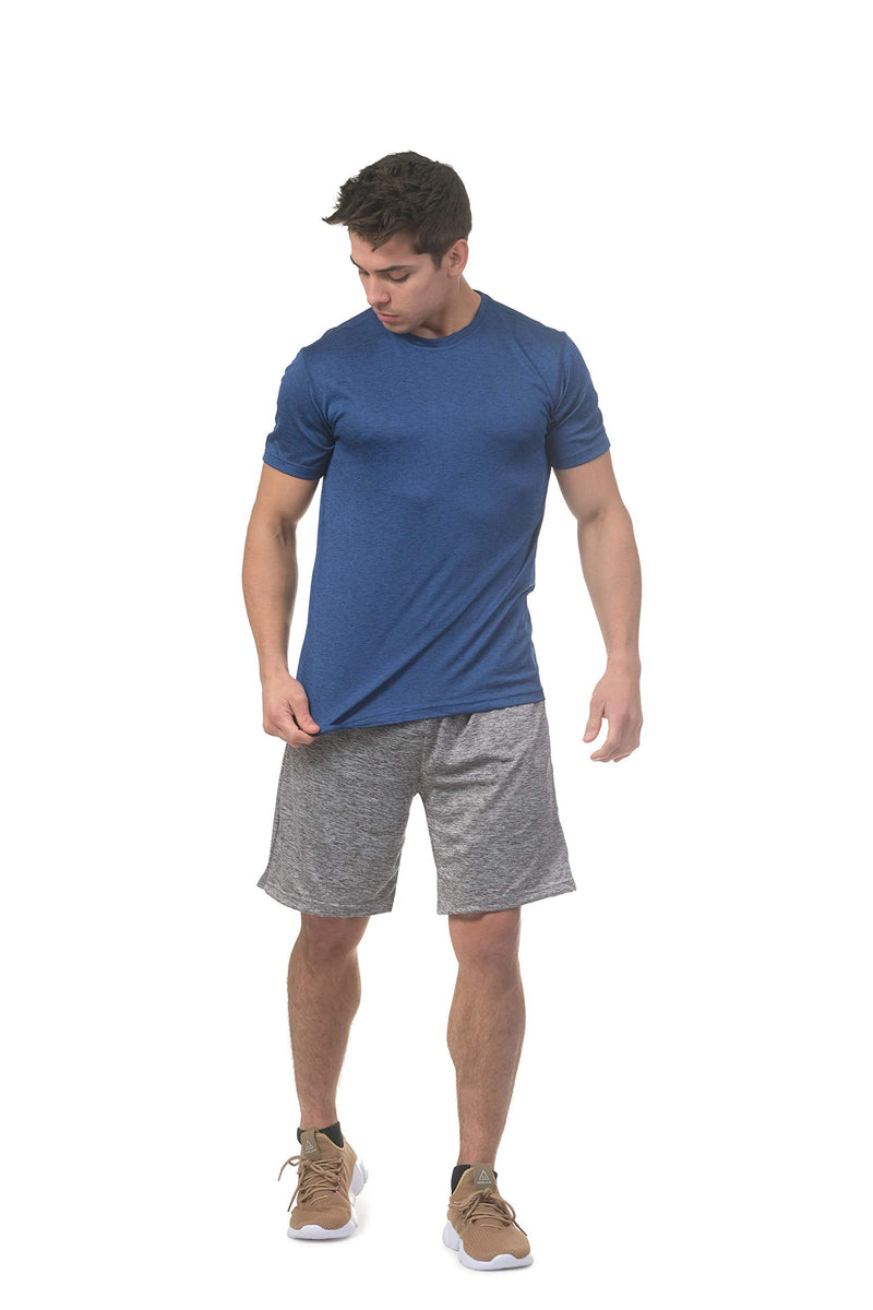 5 Pack: Menâ€™s Dry-Fit Moisture Wicking Active Athletic Performance Crew T-Shirt Small Set 10