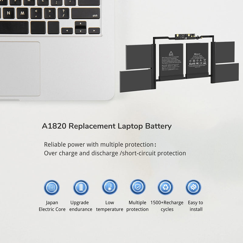 XINGLT A1707 Replacement Battery for MacBook Pro,A1820 Laptop Battery for MacBook Pro 15 inch A1707 (Late 2016, Mid 2017) 6680mAh 76.15Wh EMC 3072 3162