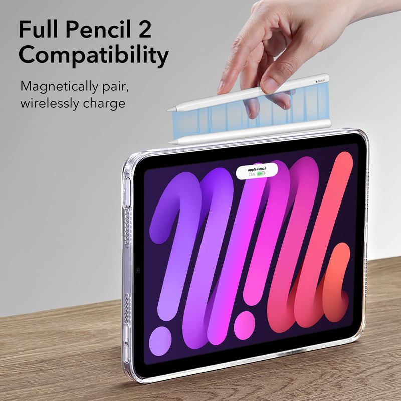 ESR for iPad Mini 6 Case, iPad Mini 6th Generation Case with Stand(8.3 inch, 2021), 3 Stand Modes, Slim and Light, Yellowing Resistant, Boost Kickstand Case, Clear