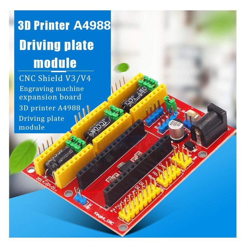 Ximimark 2Pcs V3 Engraver 3D Printer CNC Expansion Shield Board A4988 Driver Board for Arduino