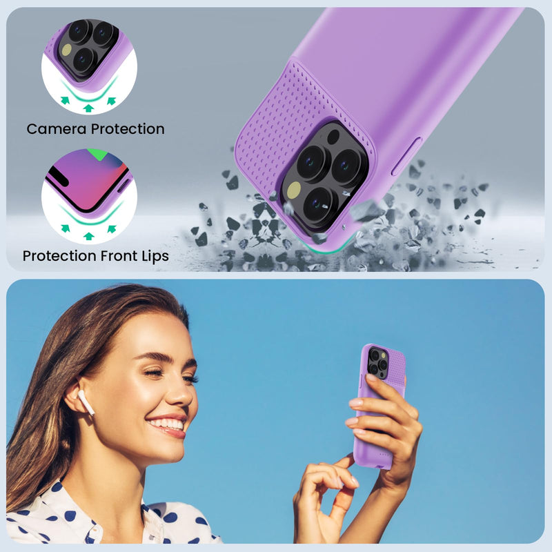 Battery Case for iPhone 14Plus/14Pro Max/13Pro Max, Powerful 8600mAh Portable Protective Charging Case,Rechargeable Extended Battery Charger Case for iPhone 13Pro Max/14Plus/14Pro Max(6.7 Inch),Purple Purple