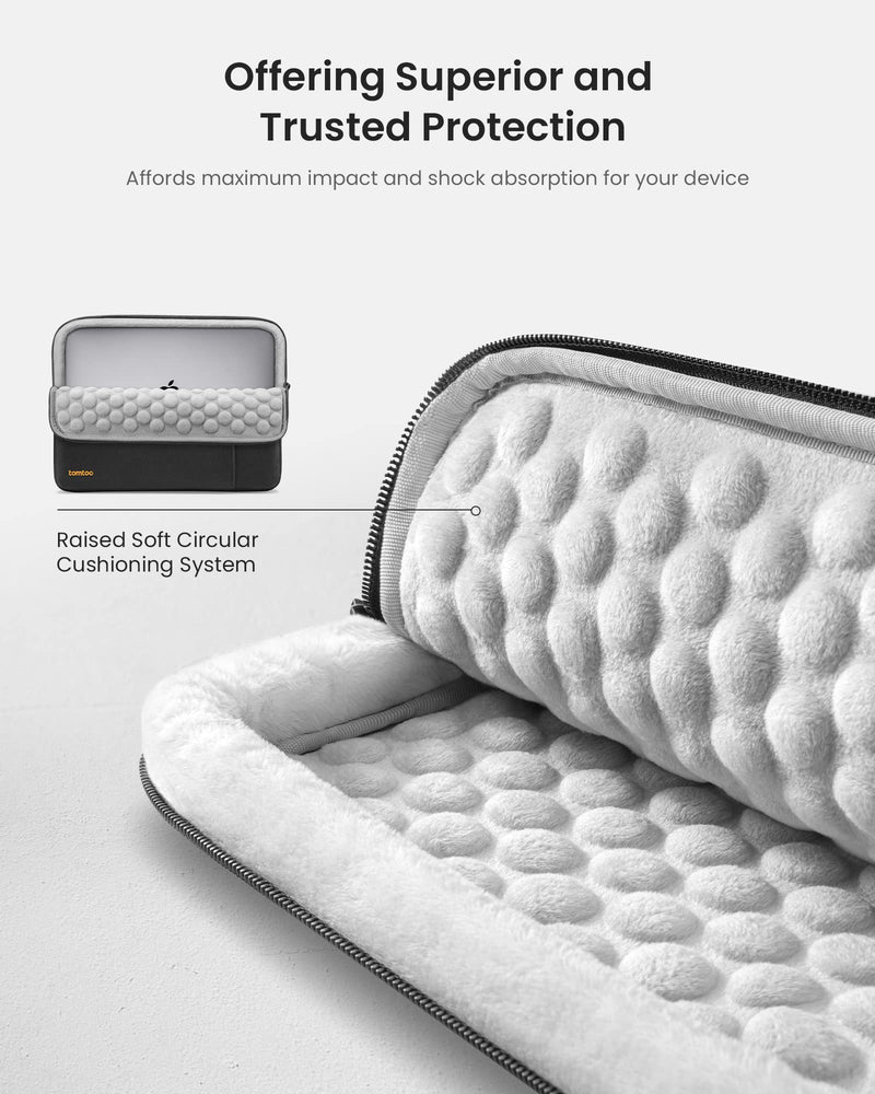 tomtoc 360 Protective Laptop Sleeve for 14-inch MacBook Pro M1 Pro/Max A2442 2021, Shockproof, Water-Resistant, Lightweight MacBook Case Bag with Accessory Pocket Black 14-inch for New MacBook Pro