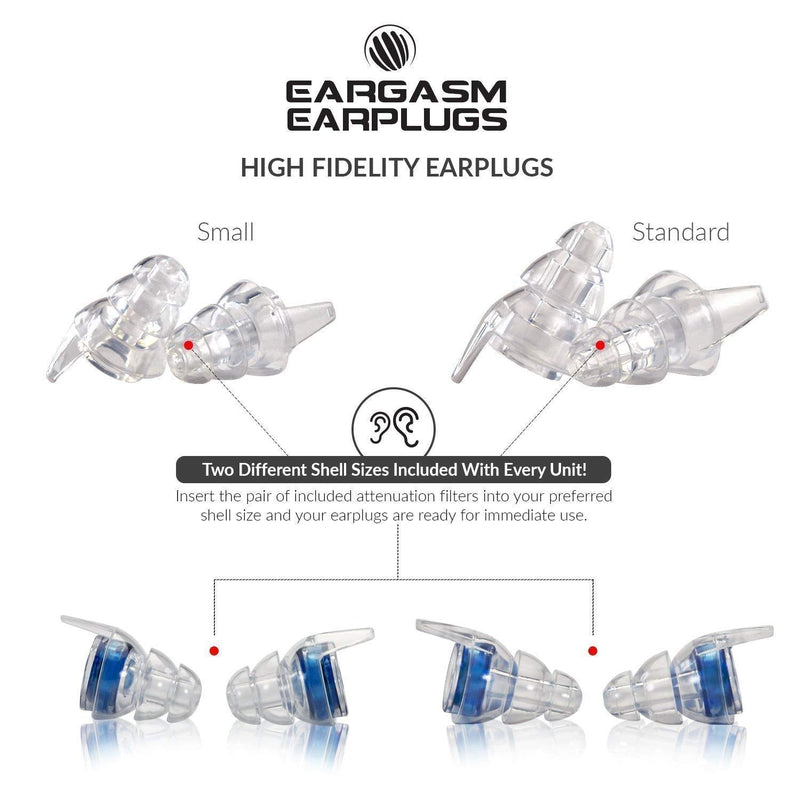 Eargasm High Fidelity Earplugs for Concerts Musicians Motorcycles Noise Sensitivity Conditions and More (Ear Plugs Come in Premium Gift Box Packaging) - Blue