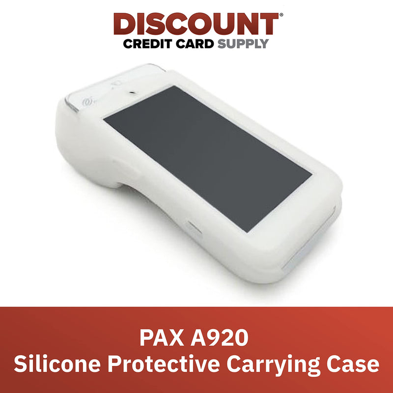 Pax A920 Protective Carrying Case, Translucent Silicone Credit Card Terminal Sleeve