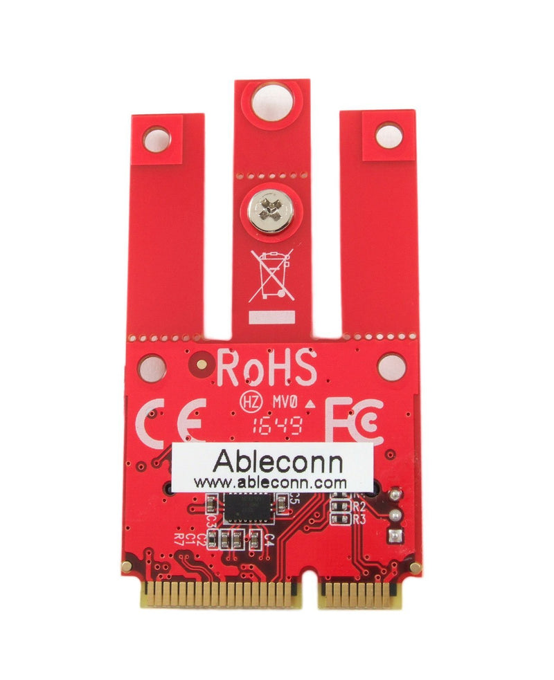 Ableconn MPEX-M2WL Mini PCIe Adapter with M.2 Key E Slot - Support PCIe and USB Based M.2 E Key and A-E Key Module for Mini PCI Express - Work for WiFi & Bluetooth M2 Module E Key M.2 Slot
