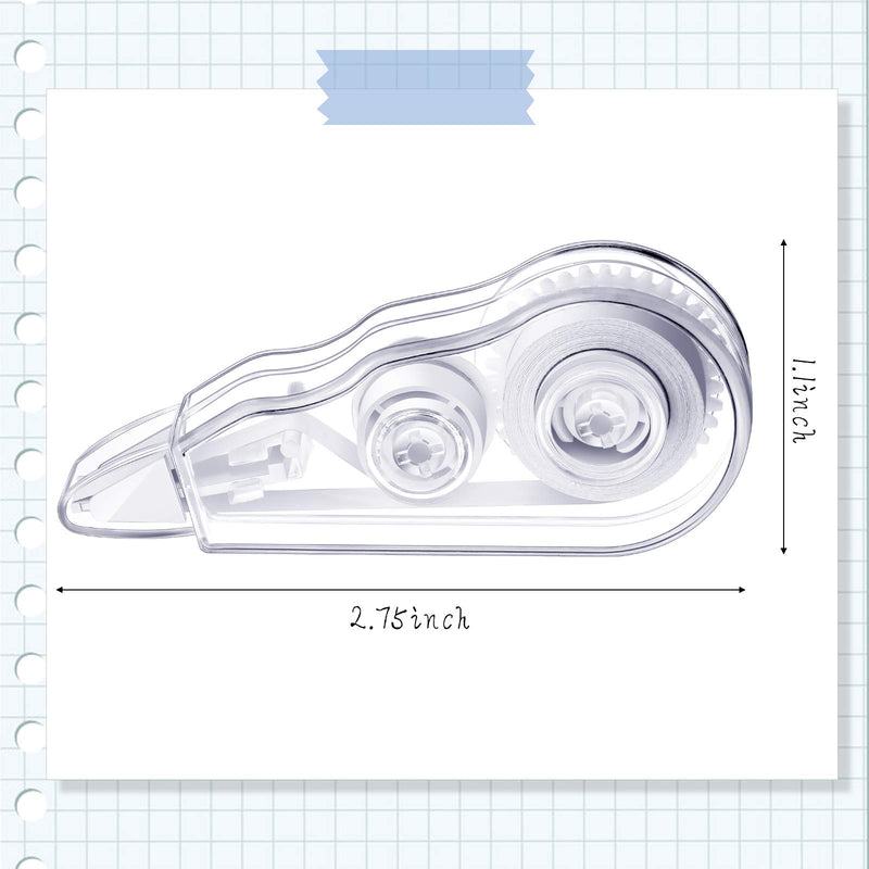 24 Pieces Correction Tape White Correction Tape Eraser Mini Correction Tape Easy to Use Applicator for Instant Correction, Correction Writing Tape for Students School Stationery Office Supplies