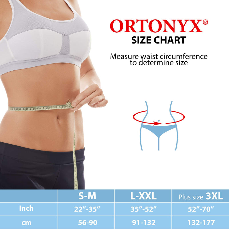 ORTONYX 6.25" Abdominal Binder for Men and Women / Postpartum Post-operative Post-surgery Wrap / Abdomen Navel Umbilical Hernia Support Belt / 524006 Black L/XXL Large/2X-Large (Pack of 1)