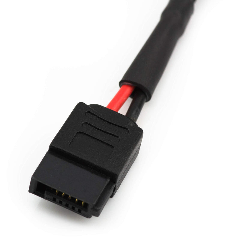 CRJ SATA Power 15-Pin Male to SATA 6-Pin Slimline Sleeved Power Adapter Cable